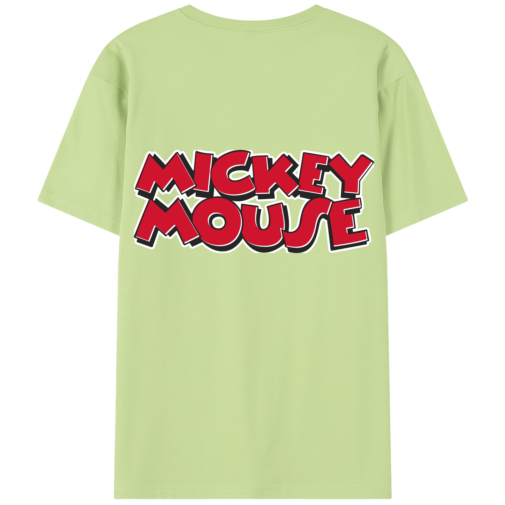 （画像用） ミッキーマウス Mickey Mouse 綿100％半袖Tシャツ（背面プリント）